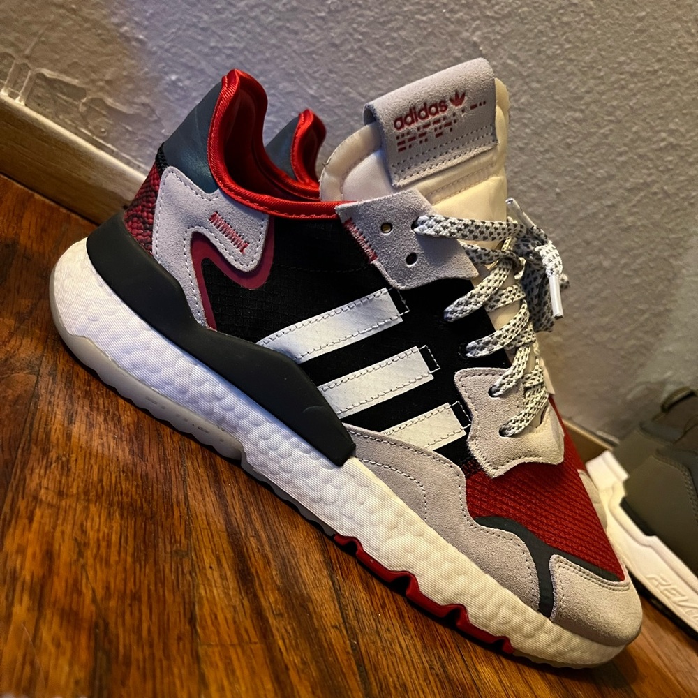 Adidas “scarlet” night joggers men’s 10.5